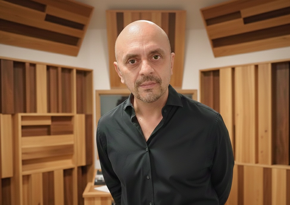 Giorgio Giardina nello studio Circuiti Umani Studio