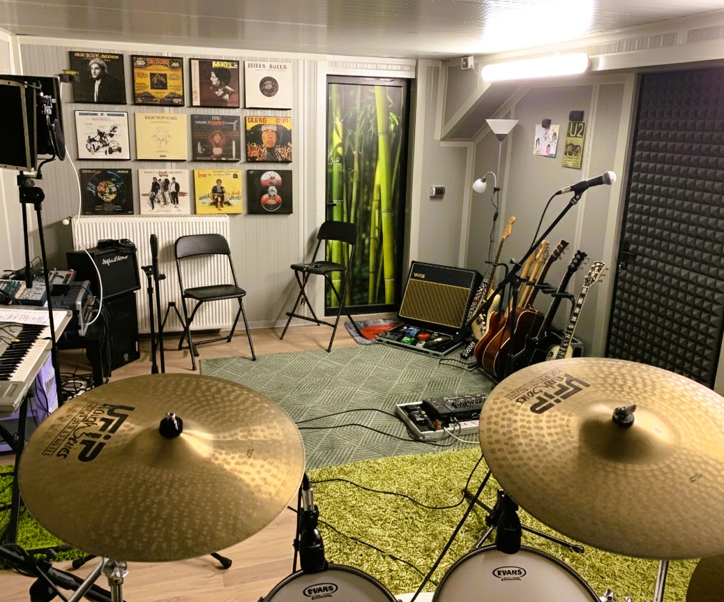 Microfono in cabina di registrazione